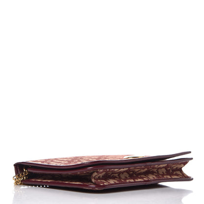 Christian Dior Monogram Chain Flap Burgundy 4 of 9