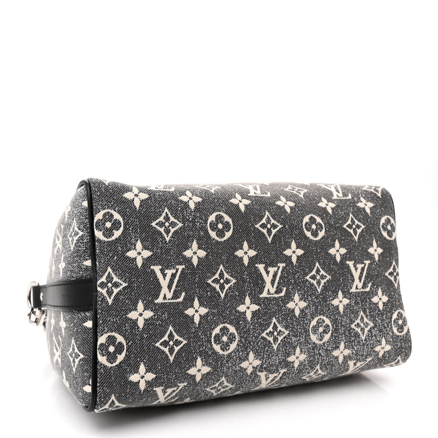 Louis Vuitton Denim Monogram Jacquard Speedy Bandouliere 25 Black 4 of 9