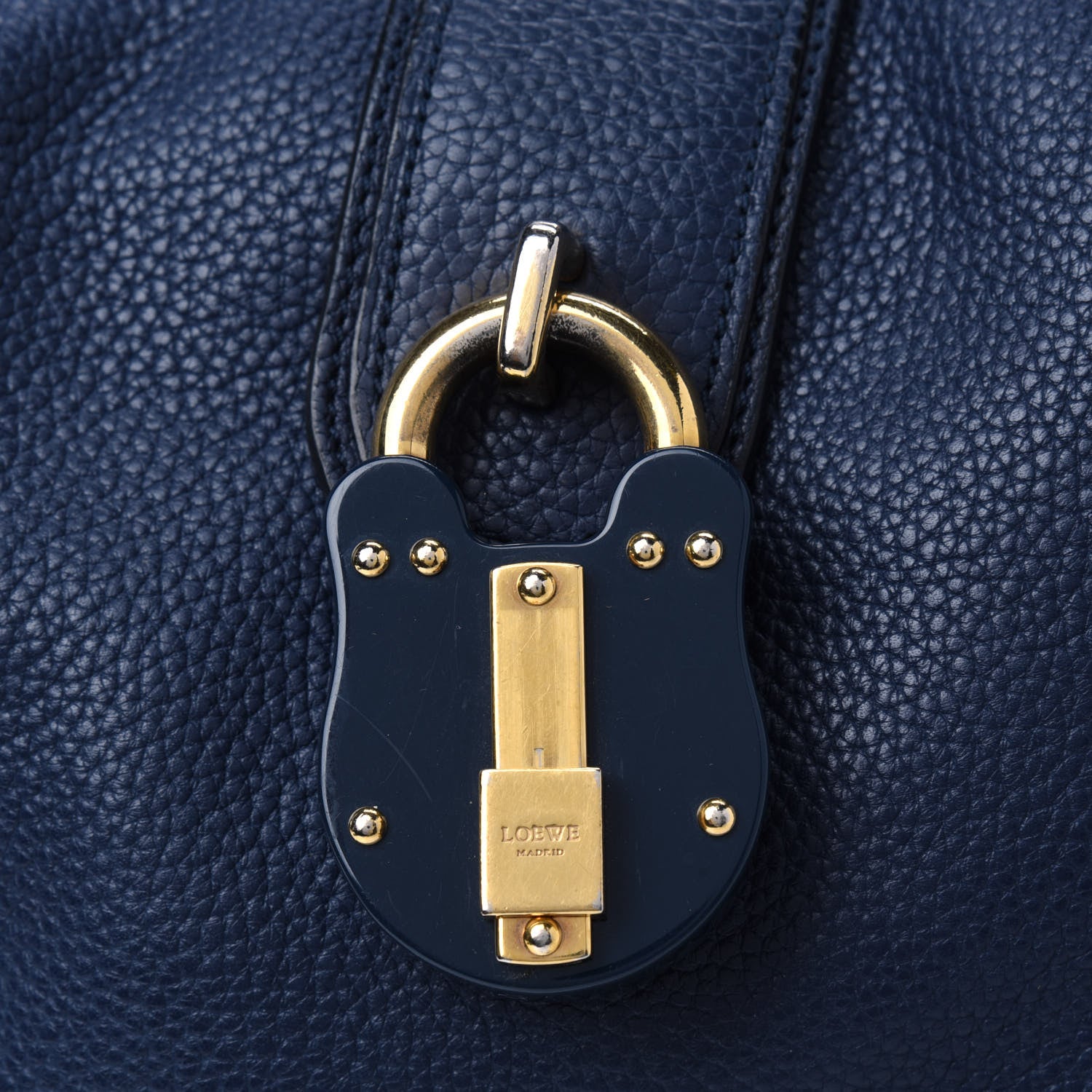 Loewe Calfskin Calle Hobo Navy 12 of 16