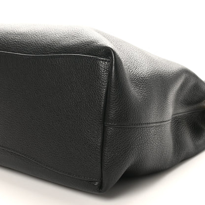 Prada Vitello Phenix Embossed Logo Hobo Black 9 of 9