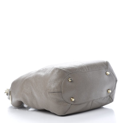 Jimmy Choo Glossy Grained Deerskin Anna Shoulder Bag Moonstone 4 of 10