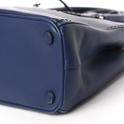 Prada City Calf Hand Stitched Small Galleria Double Zip Tote Bluette 7 of 13