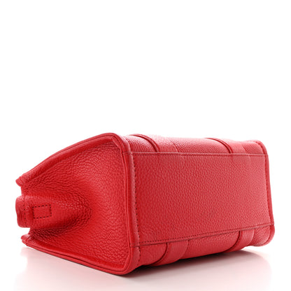 Marc Jacobs Grained Calfskin Small The Tote Bag True Red 4 of 12