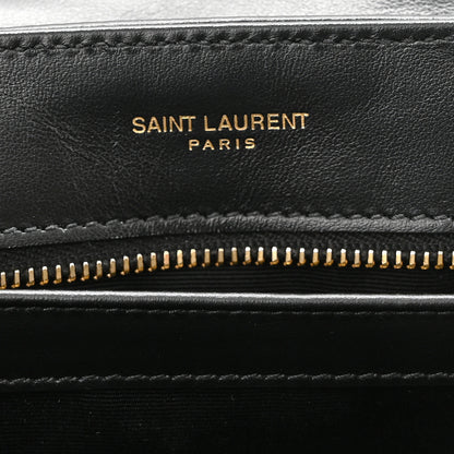 Saint Laurent Calfskin Y Quilted Monogram Toy Loulou Crossbody Bag Black 6 of 12
