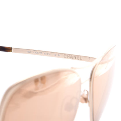 Chanel Metal Mirrored Pilot Summer Sunglasses 4223 Gold 7 of 9