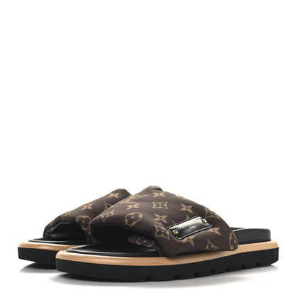 Louis Vuitton Nylon Monogram Pool Pillow Comfort Mule 39 Cacao Brown 4 of 10
