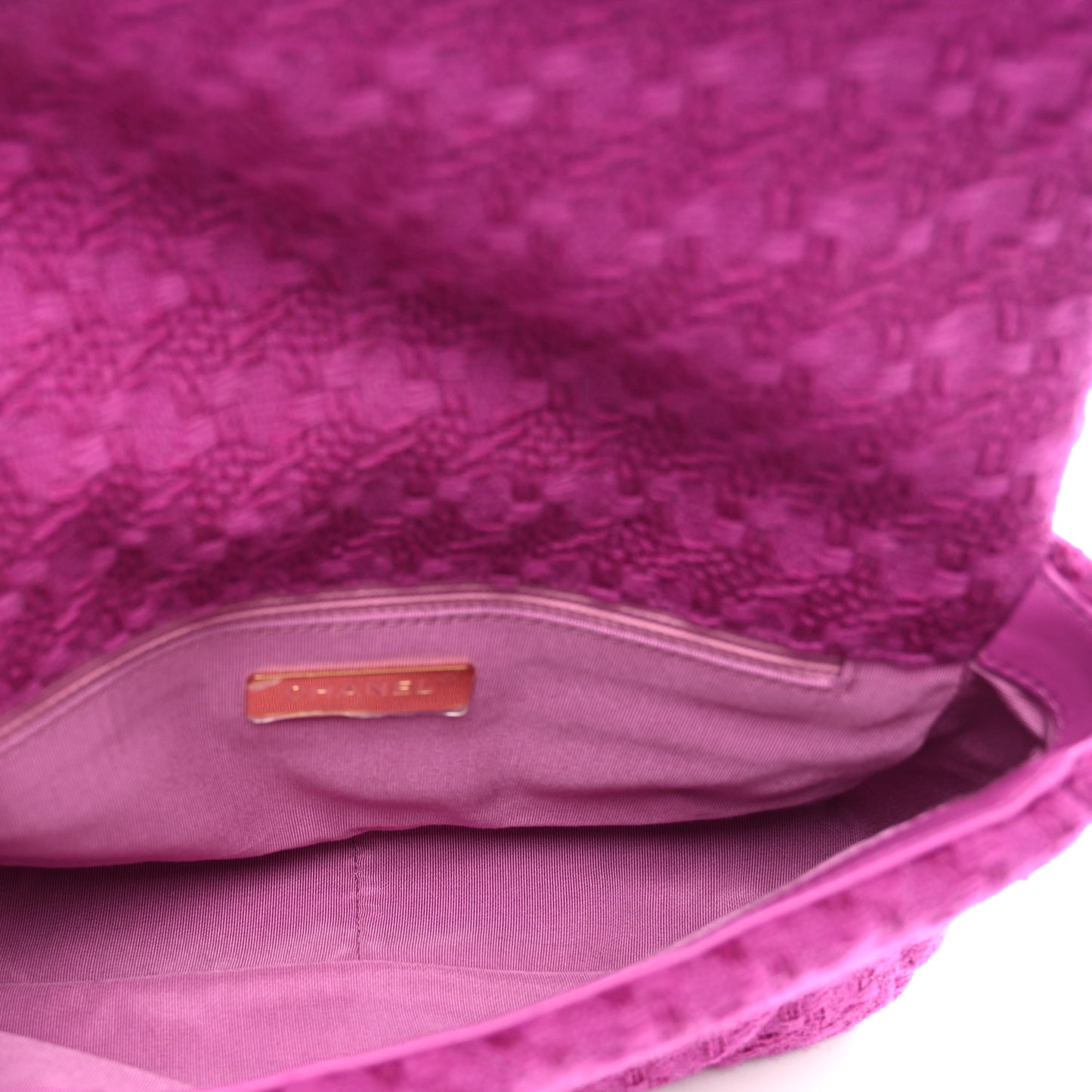 Tweed Quilted Medium Chanel 19 Flap Magenta
