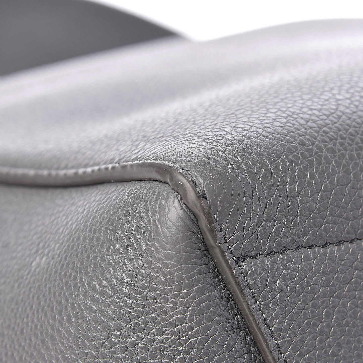 Soft Grained Calfskin Sangle Bucket Bag Storm