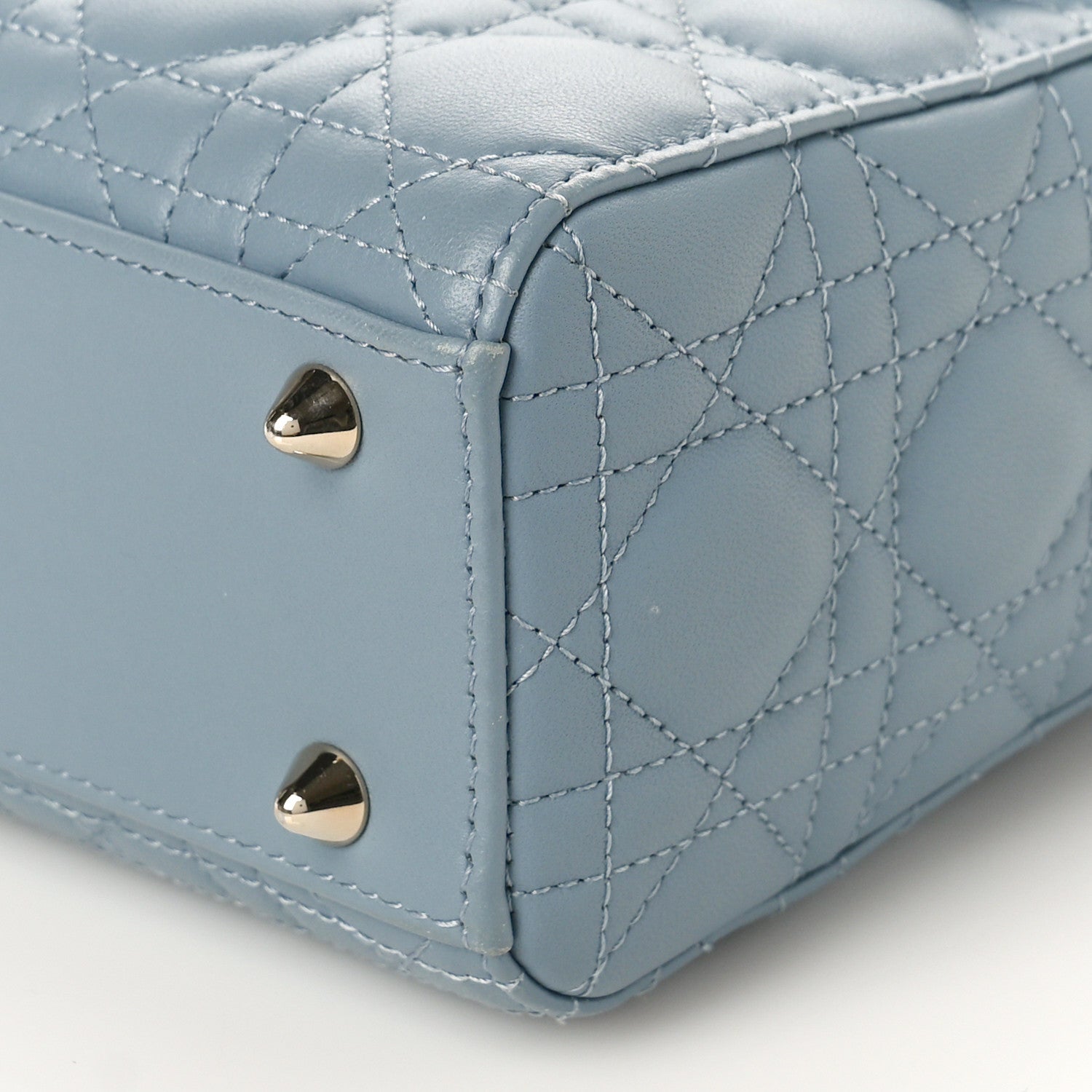 Christian Dior Lambskin Cannage Small My ABCDior Lady Dior Cloud Blue 8 of 8