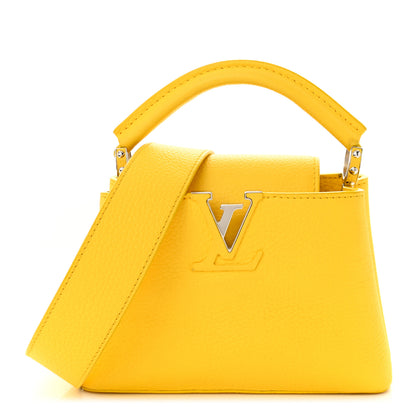 Louis Vuitton Taurillon Mini Capucines Yellow 1 of 15
