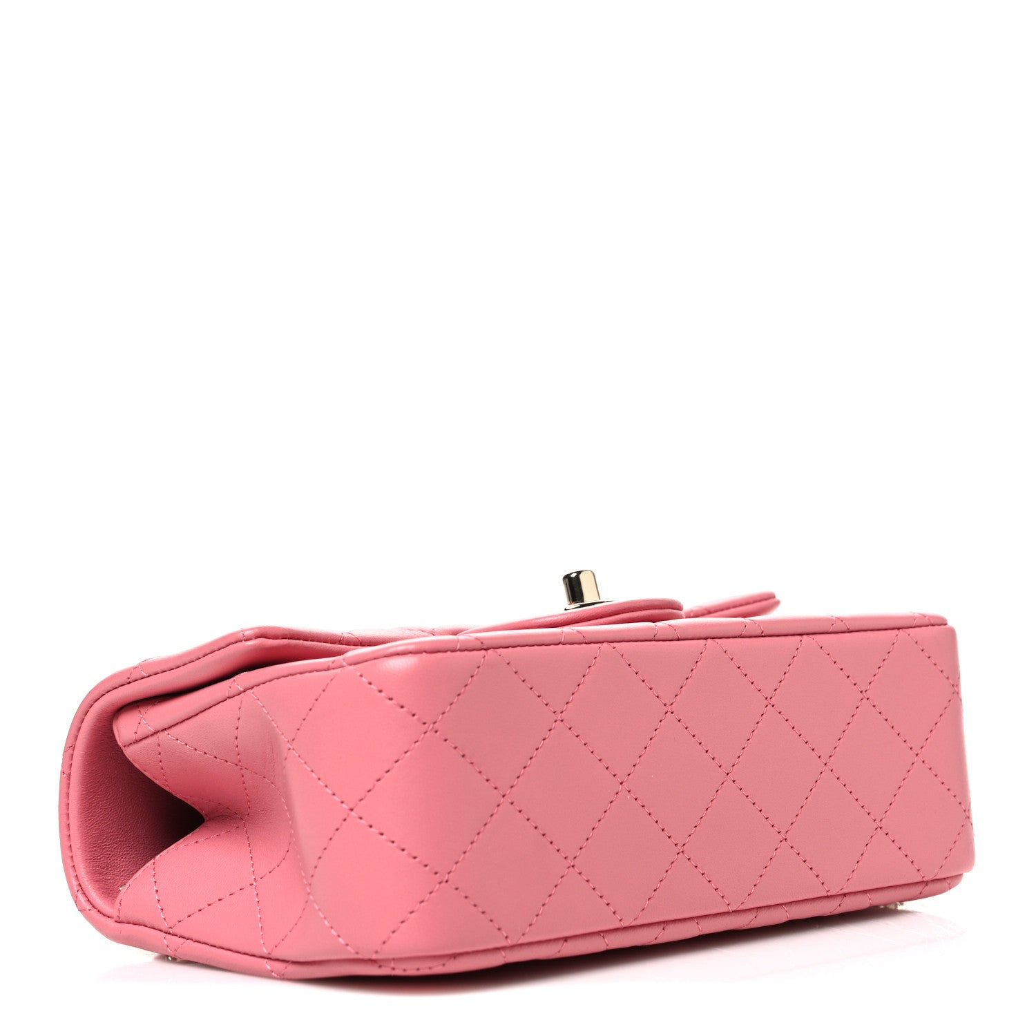 Chanel Lambskin Quilted Mini Top Handle Rectangular Flap Pink 4 of 10