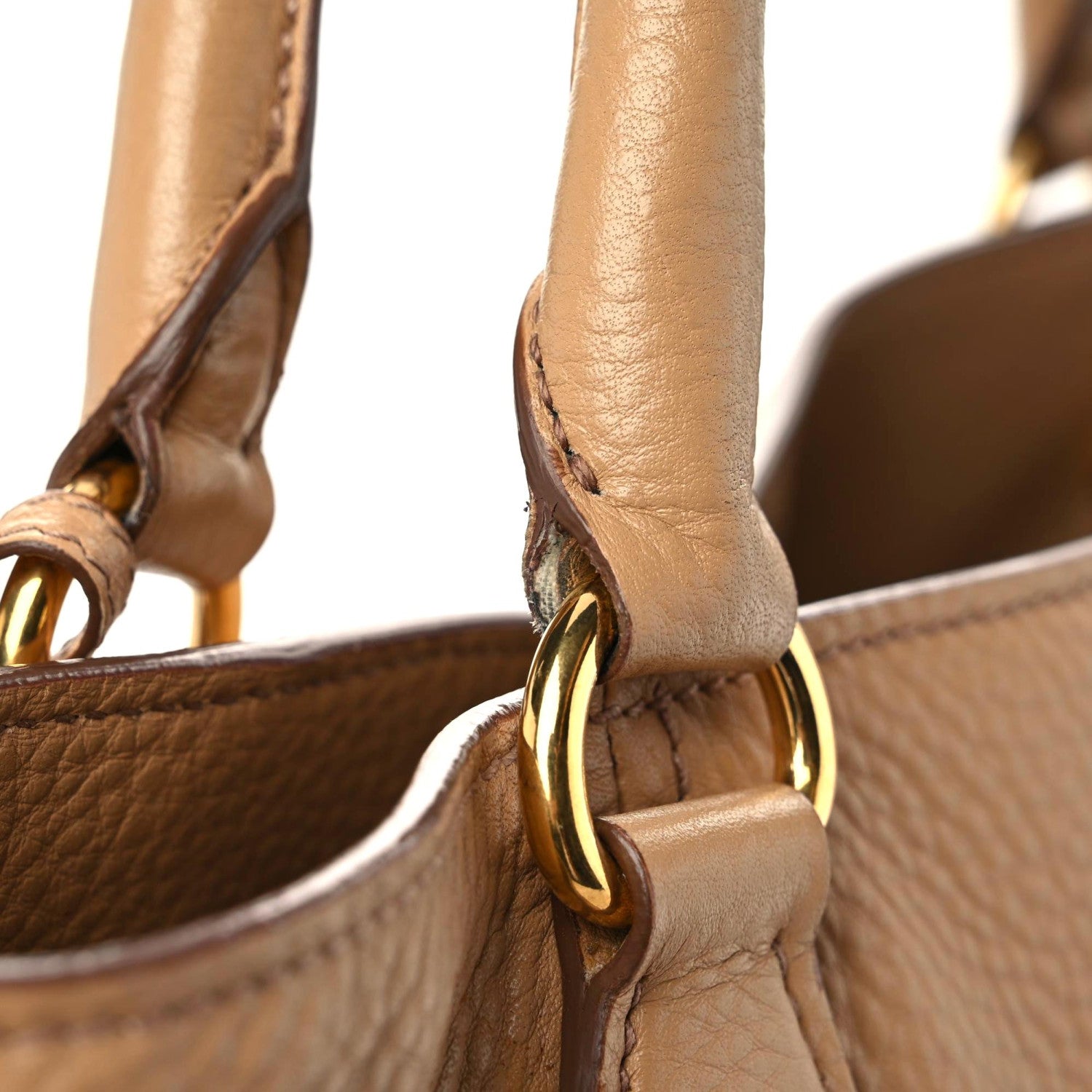 Prada Vitello Daino Side Pocket Tote Caramel 11 of 13