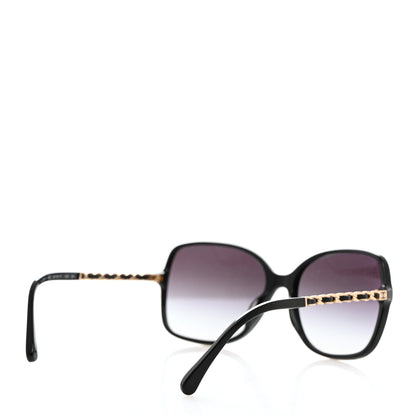 Chanel Lambskin Square Chain Sunglasses 5210-Q Black 5 of 11