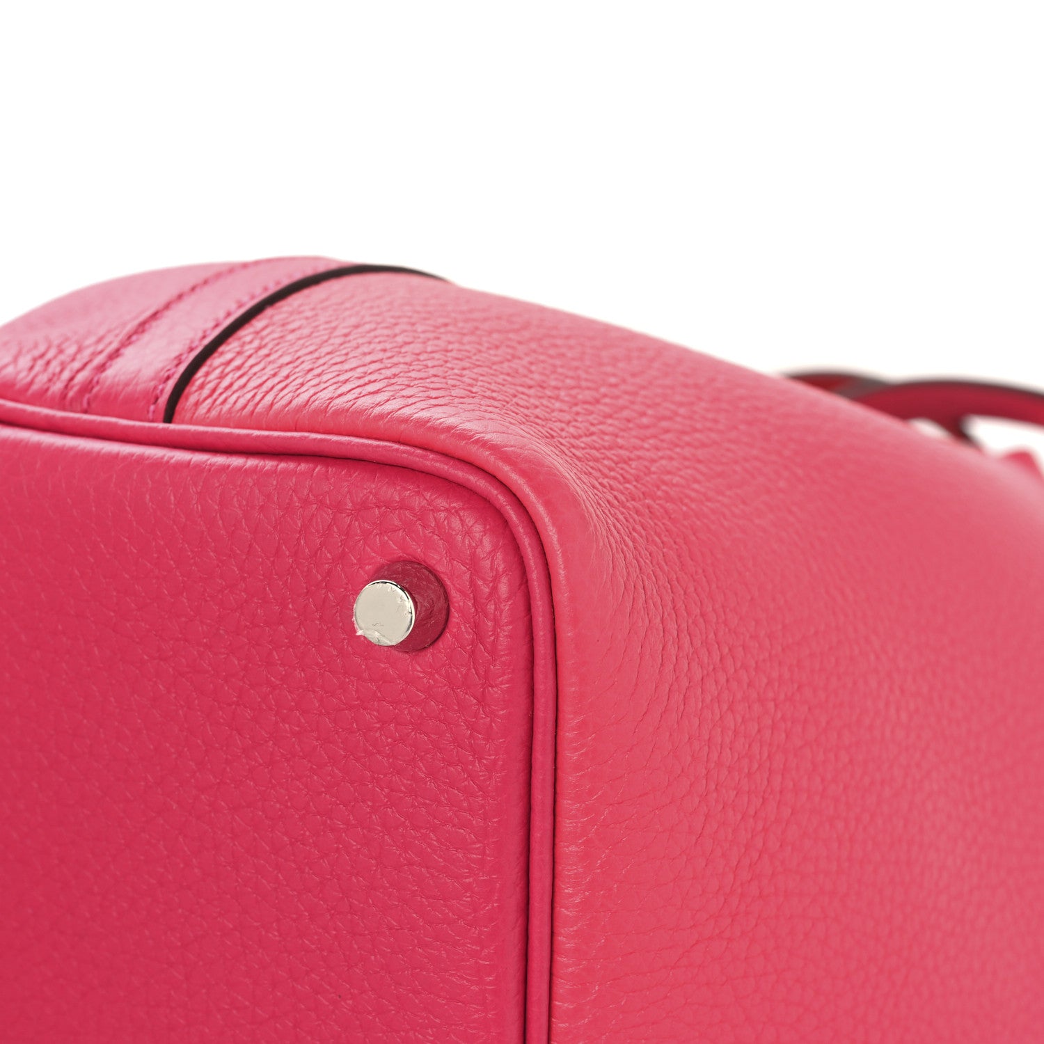 Hermes Taurillon Clemence Tri-Color Picotin Lock 18 PM Rose Extreme Rose Mexico Rouge De Coeur 10 of 12