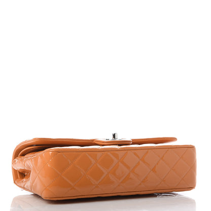 Chanel Patent Quilted Medium Double Flap Orange 4 of 10