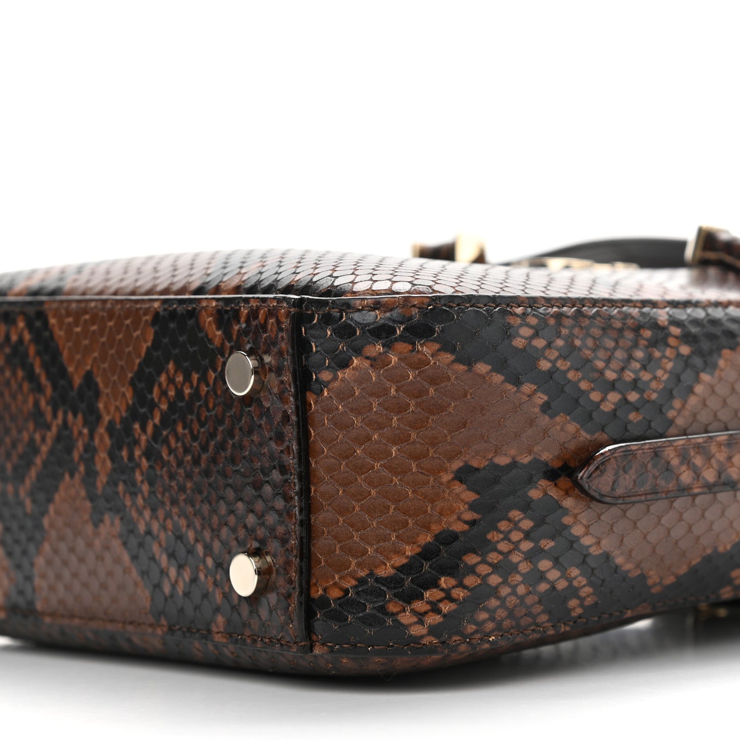 Calfskin Snake Printed Mini JC Tote Cuoio