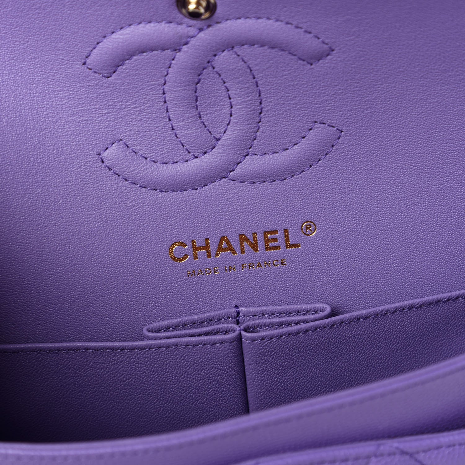 Chanel Caviar Quilted Small Double Flap Purple 8 of 11