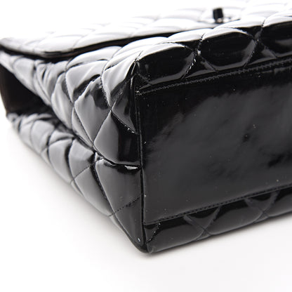 Chanel Patent Quilted Jumbo Kelly Flap Black 13 of 15