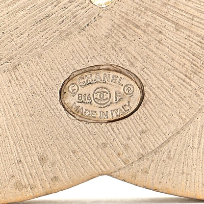 Chanel Metal Quilted CC Brooch Silver Gold 5 of 6