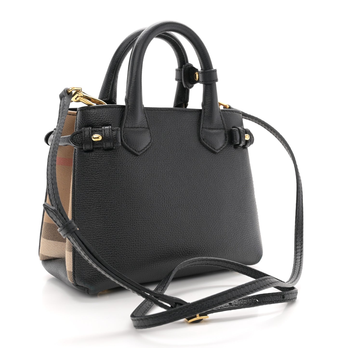 Derby Calfskin House Check Baby Banner Tote Black