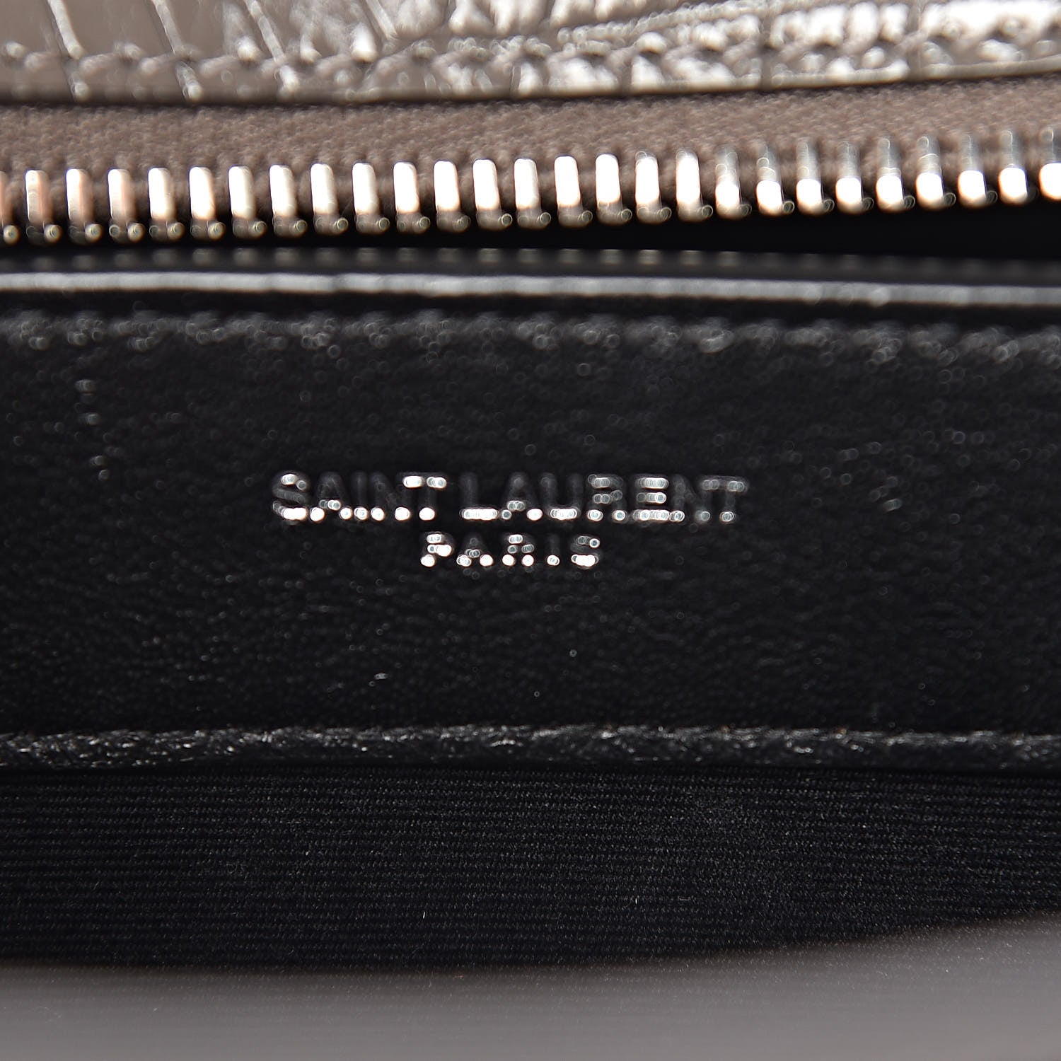 Saint Laurent Croc Calfskin Embossed Medium Uptown Tote Asphalt 7 of 10