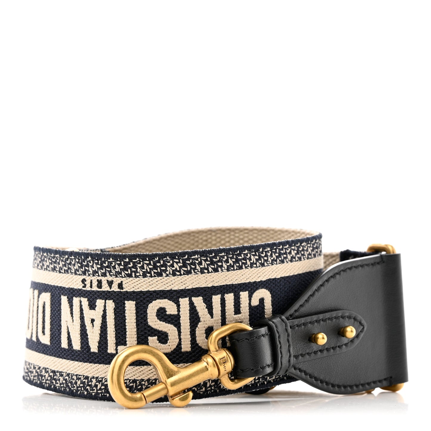 Canvas Embroidered Shoulder Strap Blue