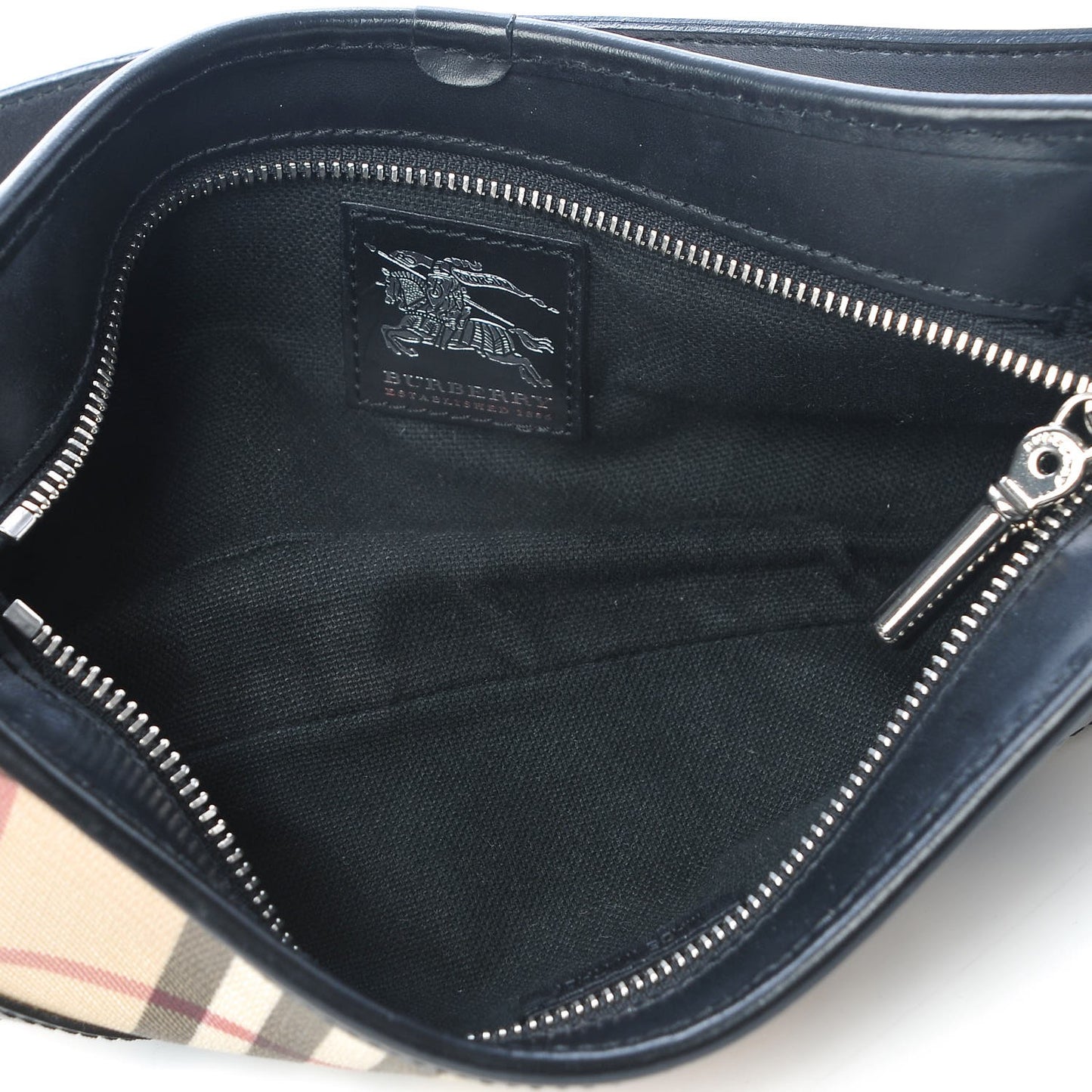 House Check Studded Shoulder Bag Black