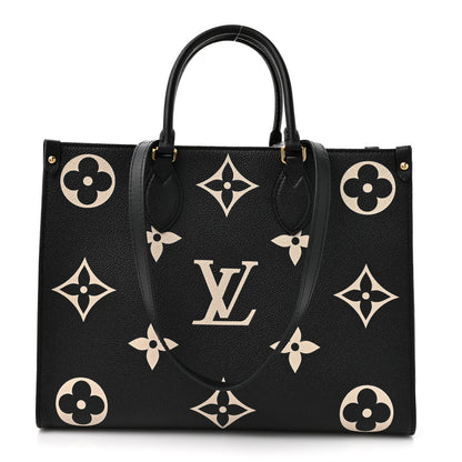Louis Vuitton Empreinte Monogram Giant Onthego MM Black Beige 1 of 11