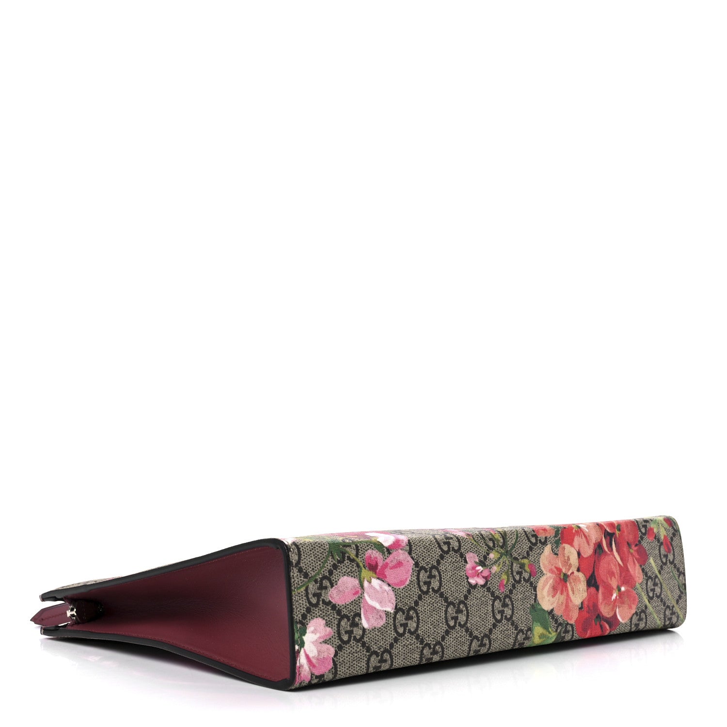 Gucci GG Supreme Monogram Blooms Large Cosmetic Case Beige Multicolor Dry Rose 3 of 10