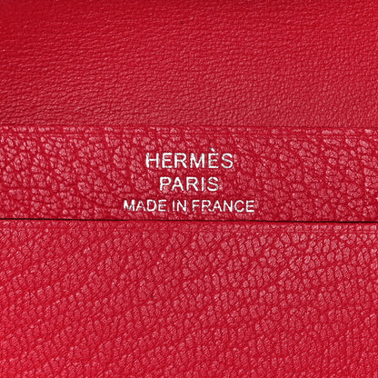 Hermes Chevre Mysore Bearn Card Holder Wallet Rose Extreme 6 of 9