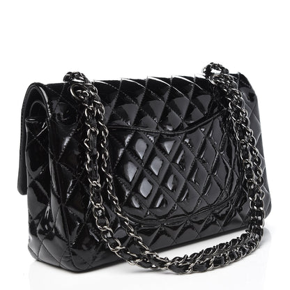 Chanel Patent Quilted Medium Double Flap Black 4 of 13