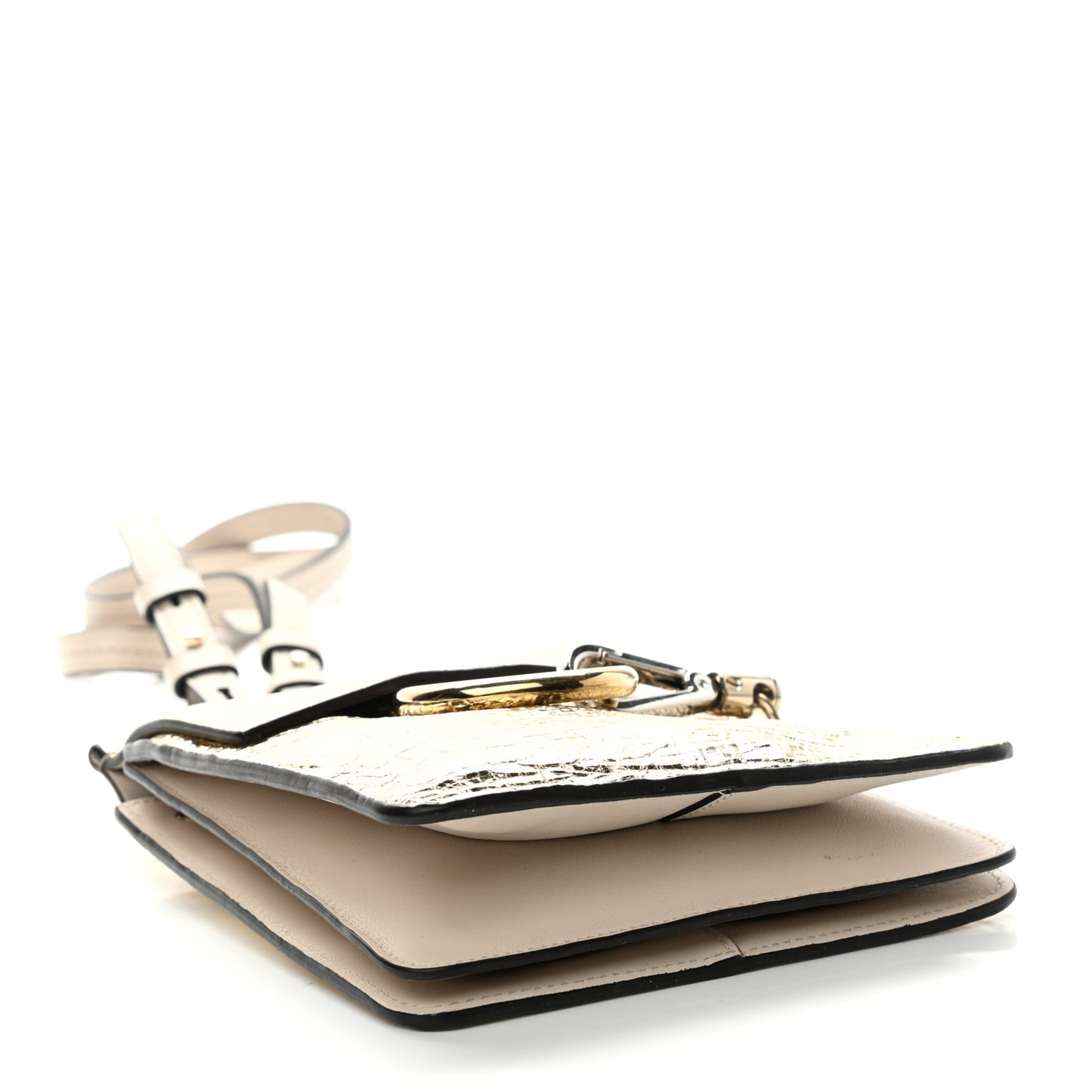 Metallic Calfskin Mini Faye Bag Gold