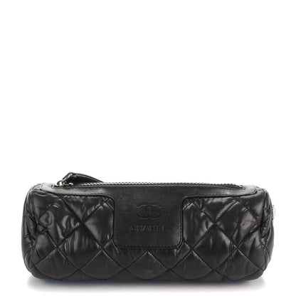 Chanel Nylon Quilted Cocoon Cosmetic Pouch Black 1 of 8