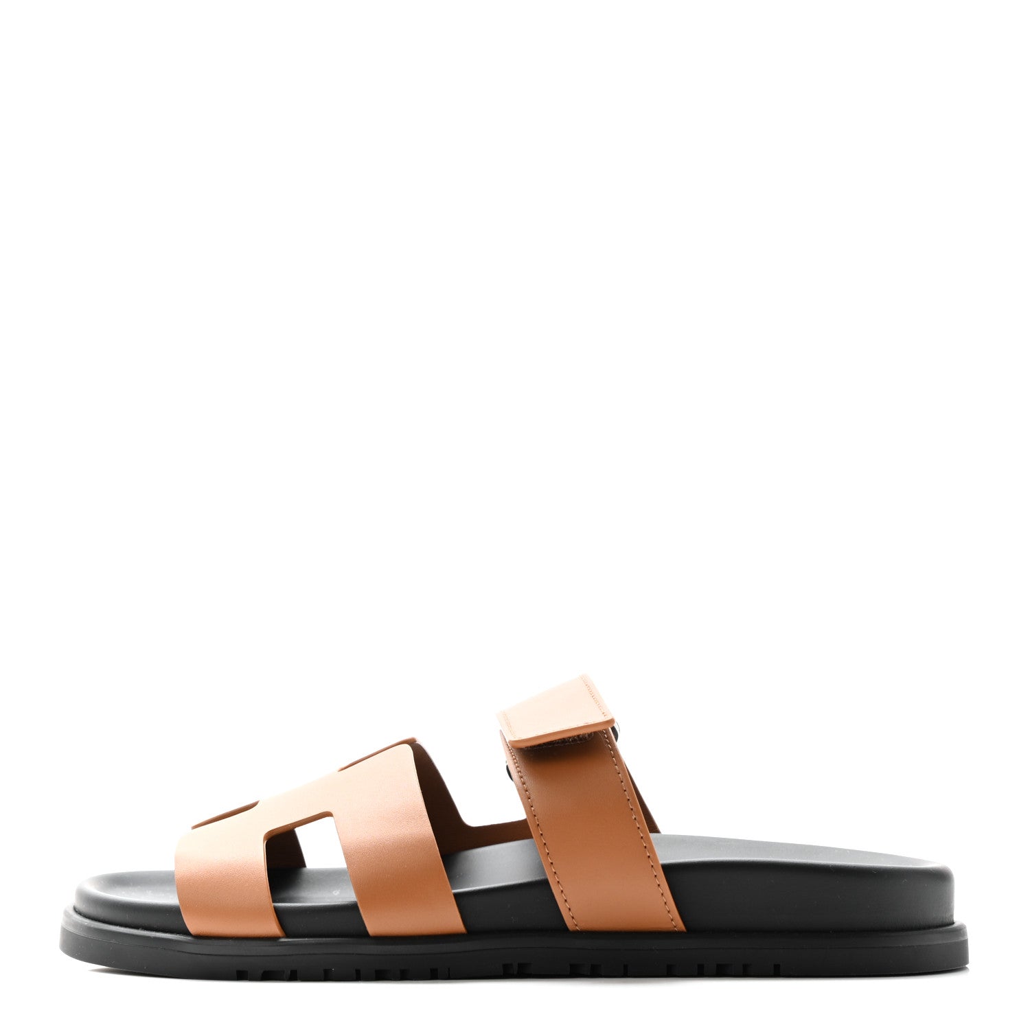 Hermes Calfskin Womens Chypre Sandals 39 Gold 1 of 9