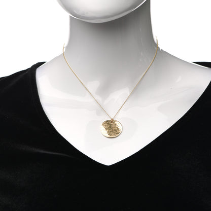 Tiffany 18K Yellow Gold Notes Round Pendant Necklace 2 of 5