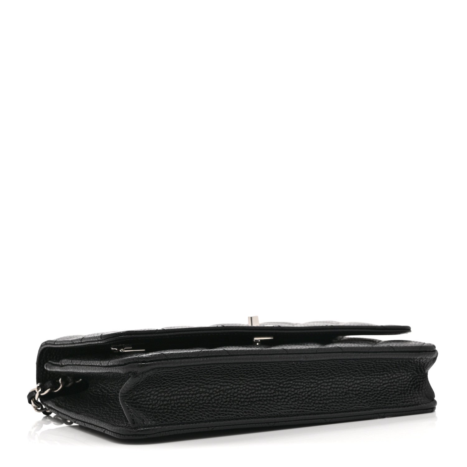 Chanel Caviar Quilted CC Turnlock Wallet On Chain WOC Black 4 of 11