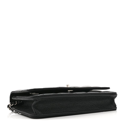 Chanel Caviar Quilted CC Turnlock Wallet On Chain WOC Black 4 of 11
