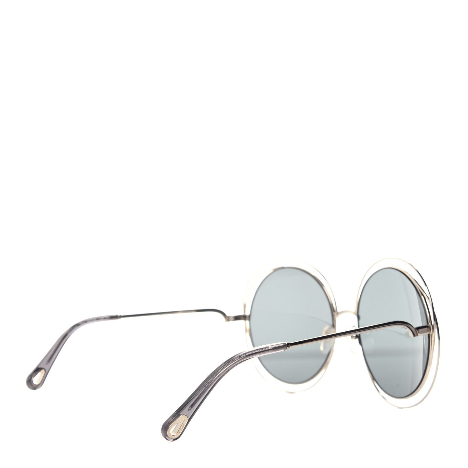 Chloe Oversized Round Carlina Sunglasses CE114SD Gold Grey Metallic 4 of 7