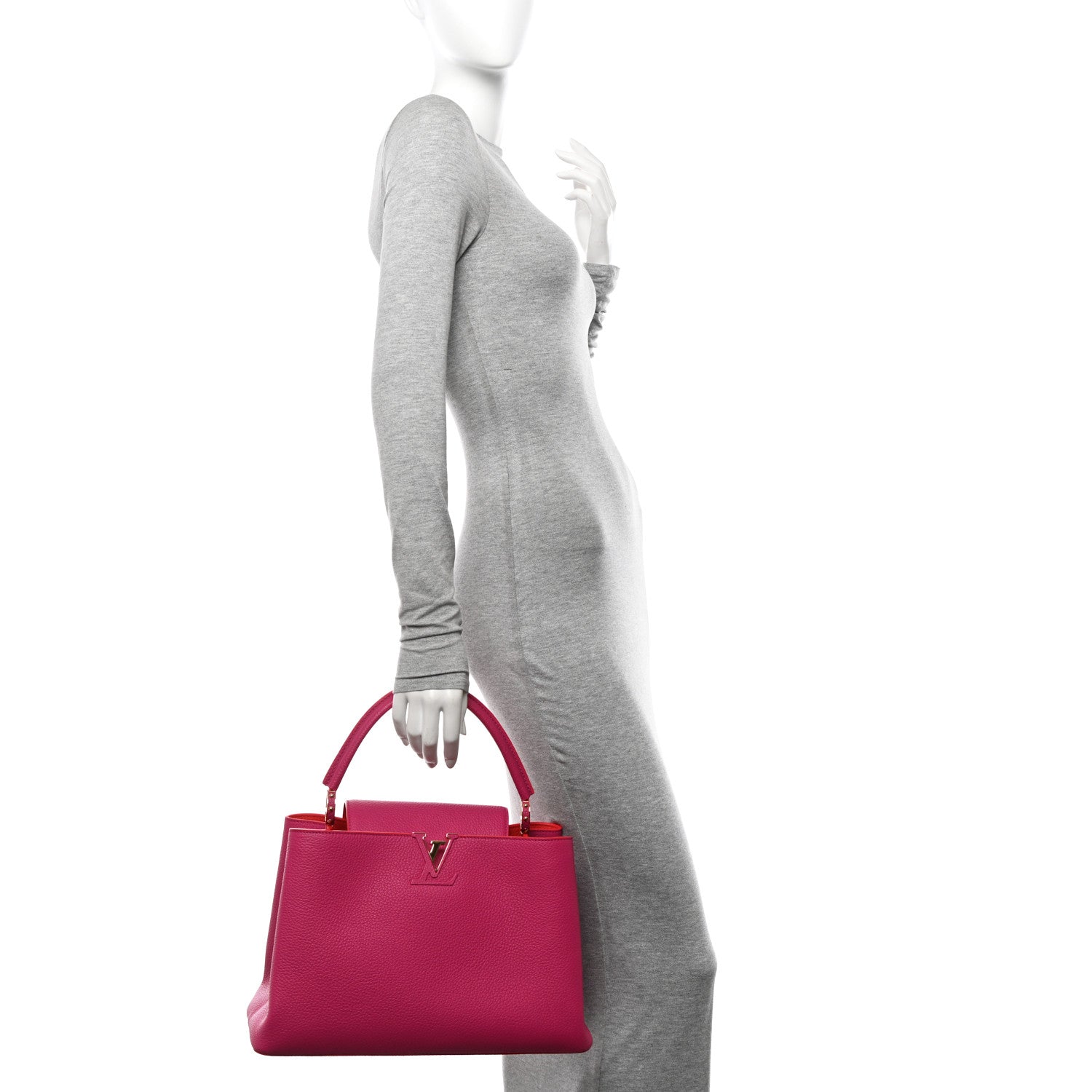 Louis Vuitton Taurillon Capucines Hibiscus Poppy 2 of 13