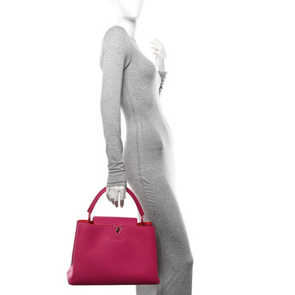 Louis Vuitton Taurillon Capucines Hibiscus Poppy 2 of 13