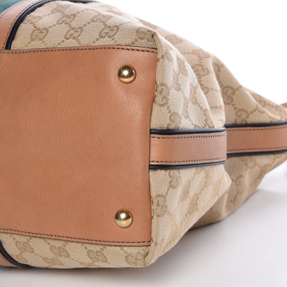 Gucci Monogram Web Medium Rania Top Handle Bag Sand 12 of 12