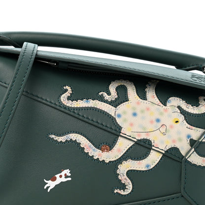Loewe X SUNA FUJITA Shiny Calfskin Mini Octopus Puzzle Edge Bag Vetiver 8 of 11