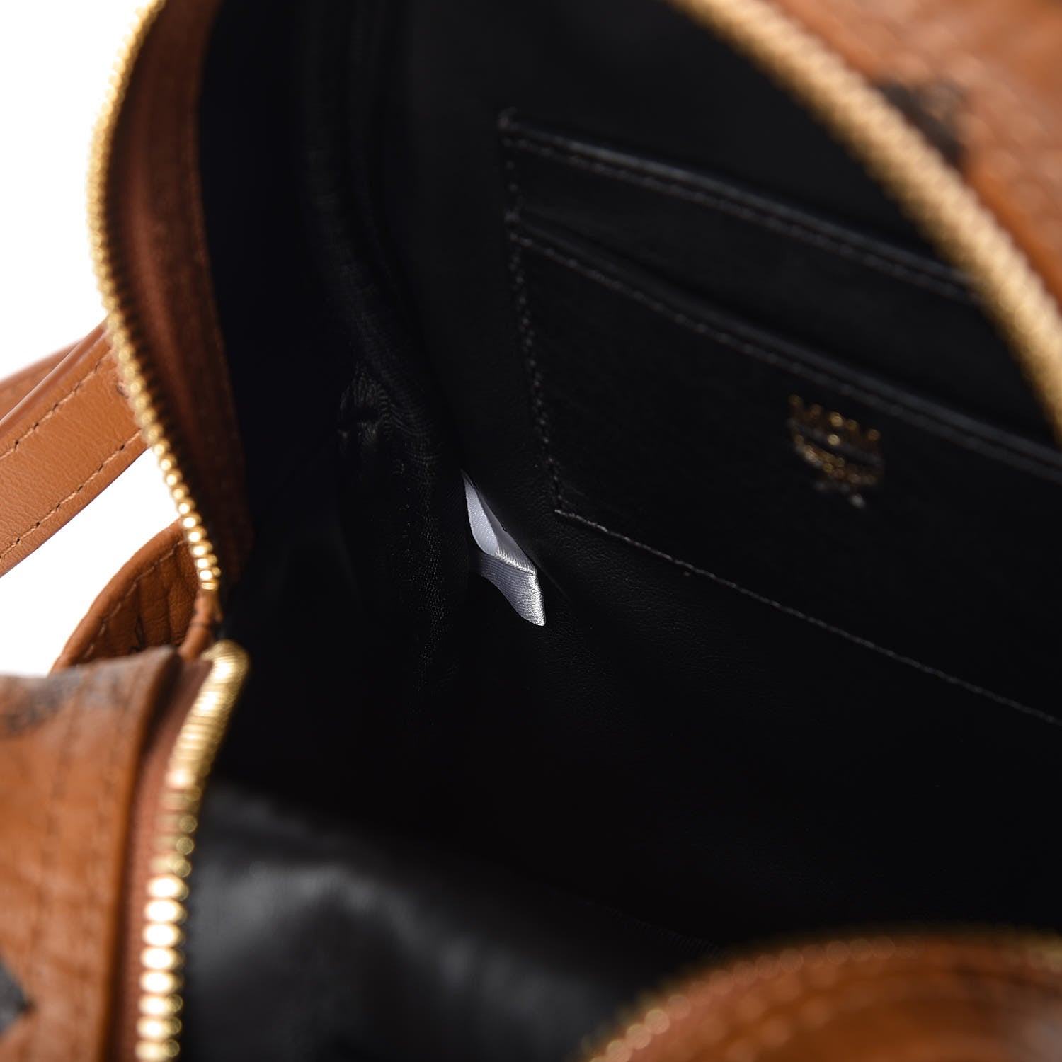 MCM Visetos Side Stud X-Mini Stark Backpack Cognac 9 of 9