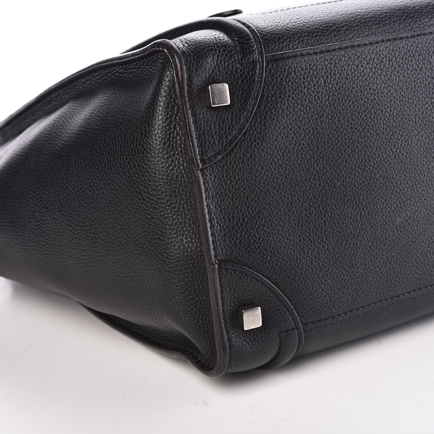 Celine Drummed Calfskin Mini Luggage Black 8 of 11