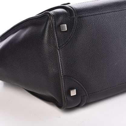 Celine Drummed Calfskin Mini Luggage Black 8 of 11