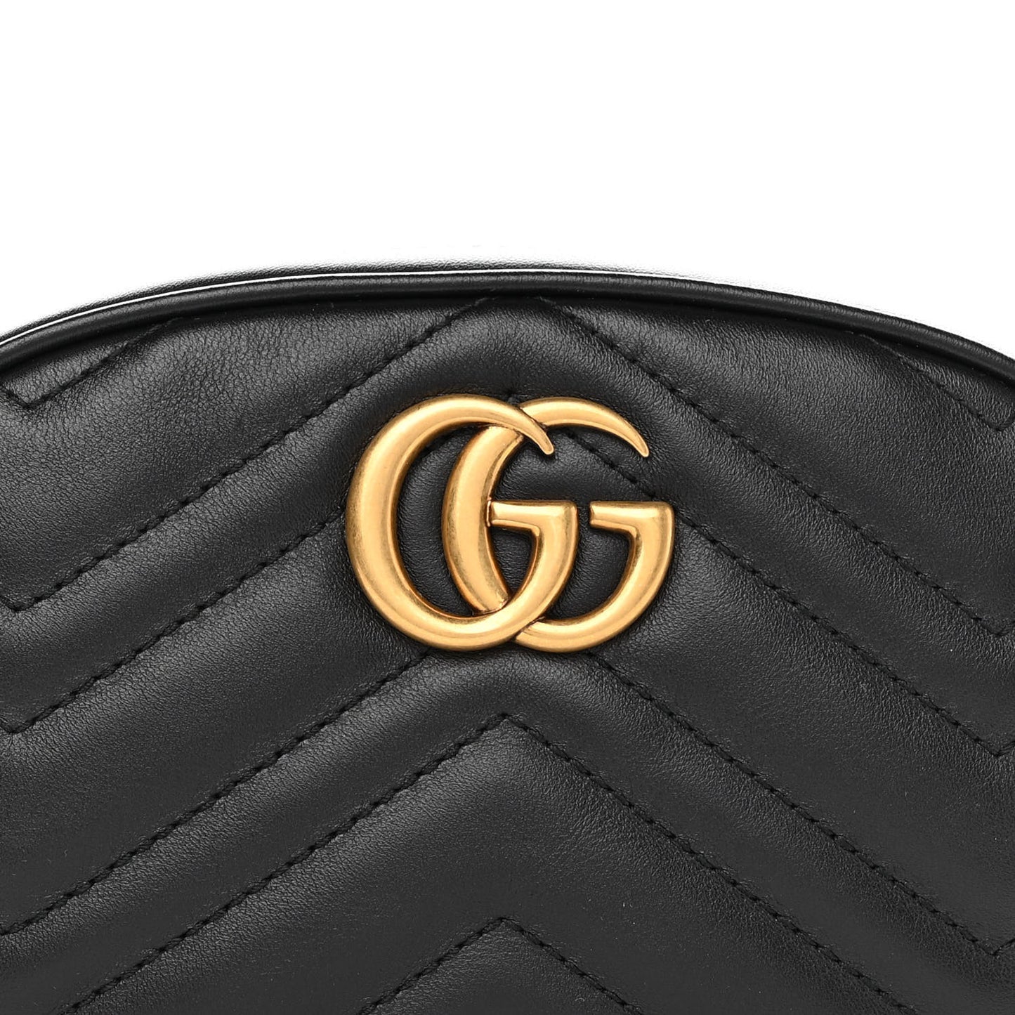 Calfskin Matelasse GG Marmont Belt Bag 85 34 Black