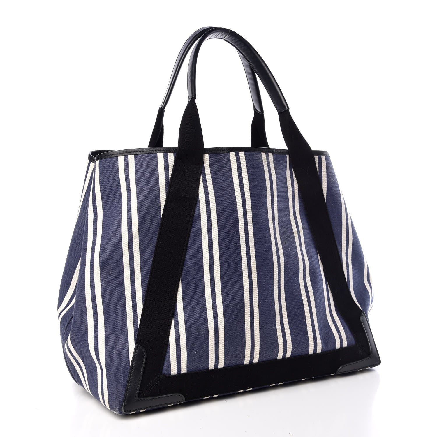 Balenciaga Canvas Navy Striped Cabas M Navy 4 of 15