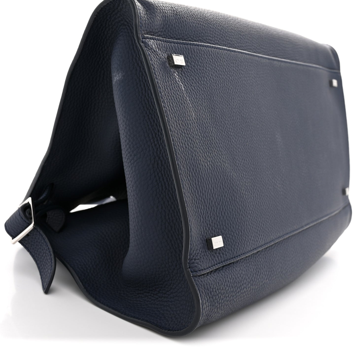 Matte Grained Calfskin Soft Margaux 15 Indigo