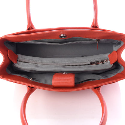 Chanel Calfskin Small Cerf Shopper Tote Red 5 of 9