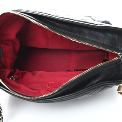 Chanel Aged Calfskin Quilted Medium Gabrielle Hobo Black 6 of 16